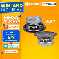 Crown by Winland 6.5inches Professional Instrumental Speaker / 550watss / 8ohms PRO-655 PA (1)pc