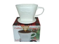 【圖騰咖啡】全新陶瓷日本寶馬牌陶瓷滴漏式咖啡濾杯2~4人份 手沖式JA-001-102-C