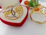 BGBF002พร้อมส่กำไลแฟชั่น เก๋ไก๋ เรียบหรู หุ้มทอง24K ฟรีตะขอสำรอง