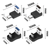 【kenouyo】USB C to USB A Adapter Male Adapter OTG Type C to USB A Connector Converter USB Upward Elbo