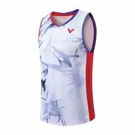 2023ใหม่ Victor เสื้อแขนกุดเสื้อกีฬาโต๊ะปิงปองแบดมินตันฝึกหัดการแข่งขัน835เสื้อเทนนิส
