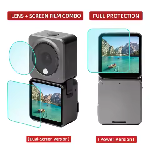 9H Tempered Screen Film for DJI Osmo Action 2 Scratchproof Glass Film HD Lens Protective Film for DJ