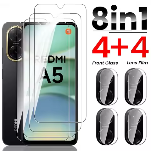 8 In 1 9H Tempered Glass Screen Protectors For Xiaomi Redmi A5 4G Camera Glass Xiomi RedmiA5 Redmy R