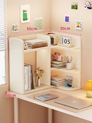 全城熱賣 - 桌面置物架 桌上轉角書架 學生書桌簡易書櫃 工位收納架 宿舍儲物架子