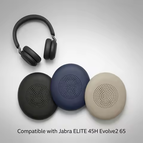 Suitable for Jabra Elite 45h Evolve 2 65 UC 40MS Evolve 2 40 Ear Pads Earphone Sleeve Sponge Pad Lea