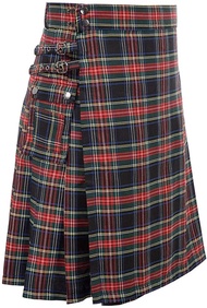 Mens Scottish แบบดั้งเดิม Highland Tartan Kilt 100% Jins Katun Kilt Hibrida Modern Lipit Tartan Trad