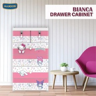 Sw4u Naiba - Bianca Drawer Cabinet (Nandos) Plastic Cupboard With Lock