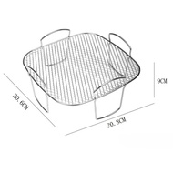 Square Air Fryer Rack Stainless Steel Air Fryer Rack Cooker Dehydration Stand Air Fryer Accessories