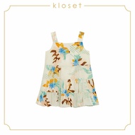 KLOSET Ruffle Dress (SS19 - KD007) เดรสชุดเด็กสายเดี่ยว กระโปรงชั้น