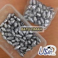 (PACK) 1 KG Batu Timah Pukat Jaring Ikan/Lead Sinker/ Batu Jaring Pukat