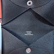 全新Hermes Calvi黑色 Noir卡夾