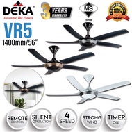Deka Ceiling Fan 5 Blades White Remote Control (56") DEKA VR5 WHITE
