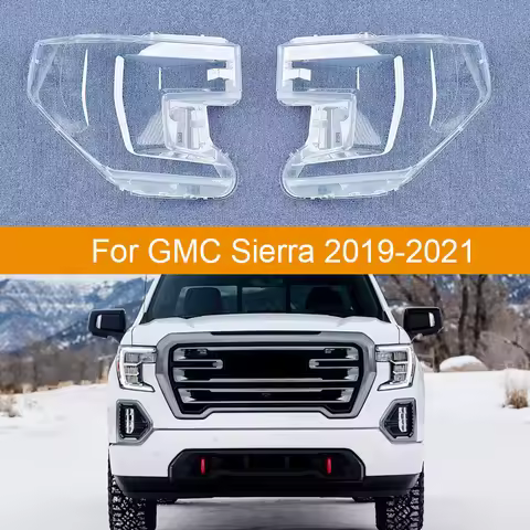 For GMC SIERRA Denali 2019 2020 2021 Headlight Lens Cover Lamp Shade Headlight Shell Replace Origina