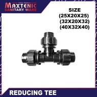 PE Black Fittings Reducing Tee (25x20x25) (32x20x32) (40x32x40)