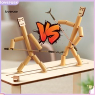 /LO/ Bamboo Man Toy Bamboo Man with Weapon Set of 2 Bamboo Man Battle Toys with Weapon Accessories R