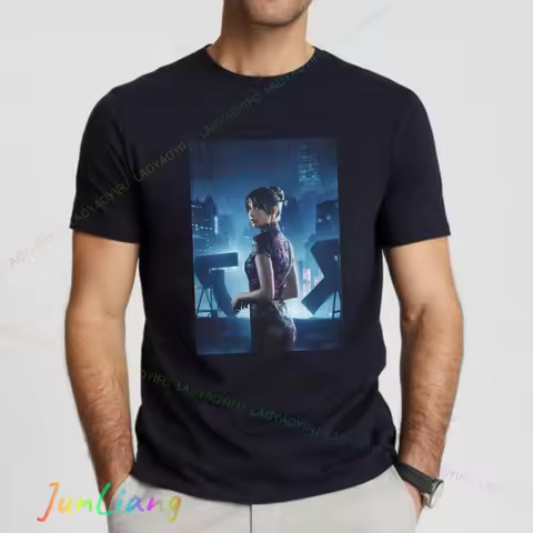 Ana De Armas Men T-shirt Blade Runner Great Movie Fans Gift Exclusive Short Sleeve Round Neck Top Y2
