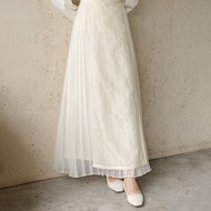 【重工浮雕】新中式復古 提花拼紗/壓褶馬面裙