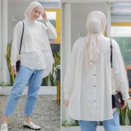 Priskila Cell GLENCA SHIRT BL Bahan RAYON LD 110 CM Atasan Kekinian Korean Style Baju Atasan Wanita 