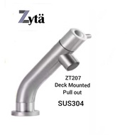 Zyta ZT207 Pull Out Basin Cold  Tap Stainless Steel 304 Matt Finishing