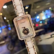 Premiere Cut Out Floating Tourbillon Jewelry Watch Women's Quartz Watch Square Watch Floating Tourbi