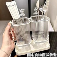 [Drain Chopstick Holder] Light Luxury Chopstick Holder Wall-Mounted Drain Rack Transparent Chopstick Storage Box Kitchen Household Chopstick Cage Perfor