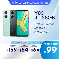 Vivo Y03 | Helio G85 | 5000mAh Battery | 15w Fast Charging | 90Hz Refresh Rate | IP54 Dust + Water R