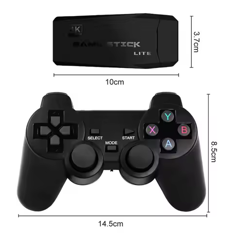 M8+64 Game Console 20000-in-1 Built-in 64GB Dual Wireless Controller 2.4G 4K HD PS1 GBA Video Childr