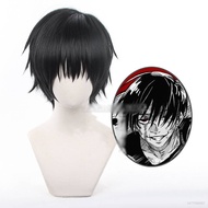 New Jujutsu Kaisen Fushiguro Toji Cosplay Wig Black Warped Short Hair Halloween Party Cosplay Decor