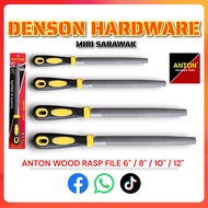 ANTON 6 inch / 8 inch / 10 inch / 12 inch High Carbon Half Round Woodworking File Wood Rasp File / K
