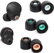 3 Pairs Memory Foam Eartips Ear Buds for Sony WF-1000XM4, Ear Tips Replacement Sony Ear Piece Foam Tips for WF-1000XM4 Fit Charging Case(Matt Surface, SML)