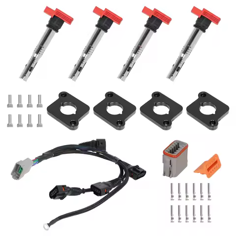 Turbo 1.8T / 2.0T FSI R8 Ignition Coil Packs Conversion Harness Kit & ICM For Audi A4 VW Passat B5 G
