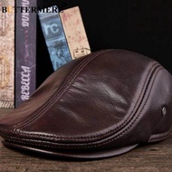 Topi Kulit Domba Pria Model Pet Newsboy