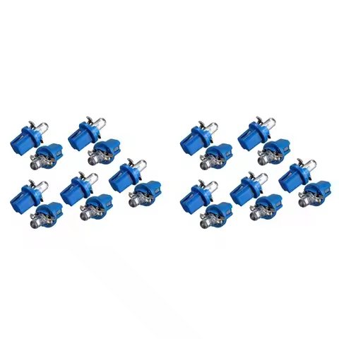 20Pcs LED Bulb Meter Dash B8-5D T5 Lamp With Holder Blue Tuning Auto Car Light