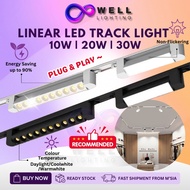 Lampu Linear Track LED Track Light 10W 20W 30W LED Spotlight 1 Meter Track Rail LED Linear Ceiling L