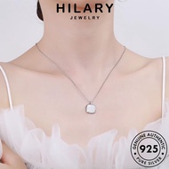 HILARY JEWELRY Perempuan Korean Leher Accessories Women Rantai Pendant 925 Sterling Silver Original For Necklace 純銀項鏈 Perak Fashion Gold Square Chain N48