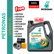 b162f093 (FREE OIL FILTER) PETRONAS Syntium 800 10W40 SN Semi Synthetic (4L) Engine Oil 10W-40 original Minyak hitam