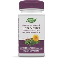 Nature's Way Leg Veins Support Blend, 60 Capsules Horse Chestnut, Grape Seed Extract, and Cayenne Pepper for Leg Vein Support, Vegetarian