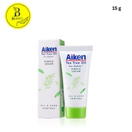 Aiken Tea Tree Oil Pimple Cream 15g | Controls Acne Gently & Effectively | Reduces Skin Redness |