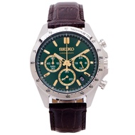 Seiko Spirit Quartz Chronograph SBTR017 Analog  Male Leather Watch