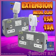 METAL CLAD T-ADAPORT Extension Heavy Duty Extension Penyambung Wayar 15A Extension to 13A Extension 