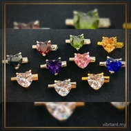Brooch Hijab Korea Premium Brooch Batu Zircon bentuk LOVE Hijab Brooch Muslimah CZ457