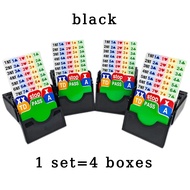 (Set of 4)  Black Bridge Bidding Box with Bridge Paper Playing Cards Bridge Partner Bidding Device O