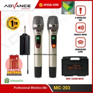 Advance MIC-203 Dua Dual Microphone Wireless Mikrofon Mic Karaoke