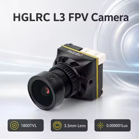 HGLRC L3 FPV Drone Camera 1800TVL 1/2.9 Inch CMOS F1.0 5-40V 3.3mm Lens PAL NTSC OSD For Racing Quad