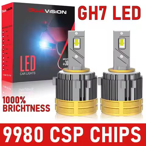 Dualvision G2 H7 LED Headlight GH7 LED Car Lights 9980 CSP Canbus 1:1 Size Mini Diodes 6000K Turbo L