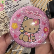 [ikn] 2Pcs Y2K Aesthetic Shiny Hello Kitty Badge Kawaii Zebra Pattern Hello Kitty Badge Bapa Decorat