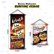 🔥READY DESIGN🔥 Bunting Kebab - Tebal / Kalis Air / Lasak / Peniaga Makanan / Gerai / Khemah / Bazaar