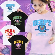 Kaos 2025 Kpop Demon Hunter T-Shirt Huntrix Derpy Tiger Inspired Tshirt Baju Demon Hunter Fans Cloth