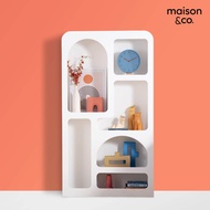 SB Design Square MAISON CO. ชั้นวางของ รุ่น LOLAND สีครีม (100x27x182 ซม.)