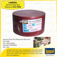 kertas amplas roll | langsol | abrasive cloth roll waterproof p400/5r